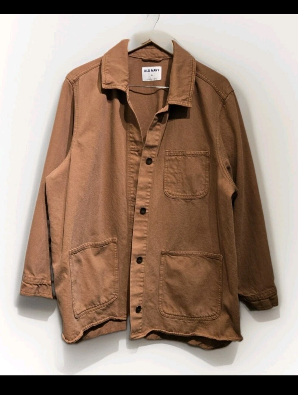 Old Navy Womens Workwear Shacket Chore Coat Barn Coat XL Oversized Boxy Cotton